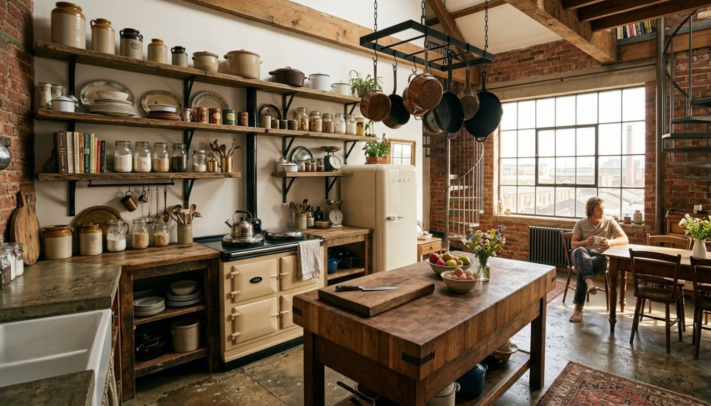 Comment intégrer des éléments vintage dans une cuisine industrielle ?